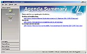 Agenda Summary screen