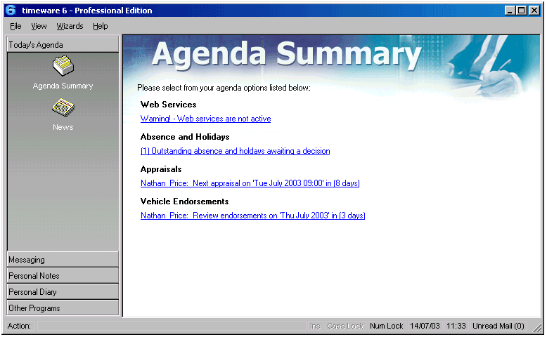 absence and holidays screengrab